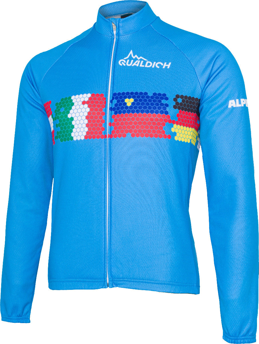 langarmtrikot rennrad Hellblaues Langarmtrikot