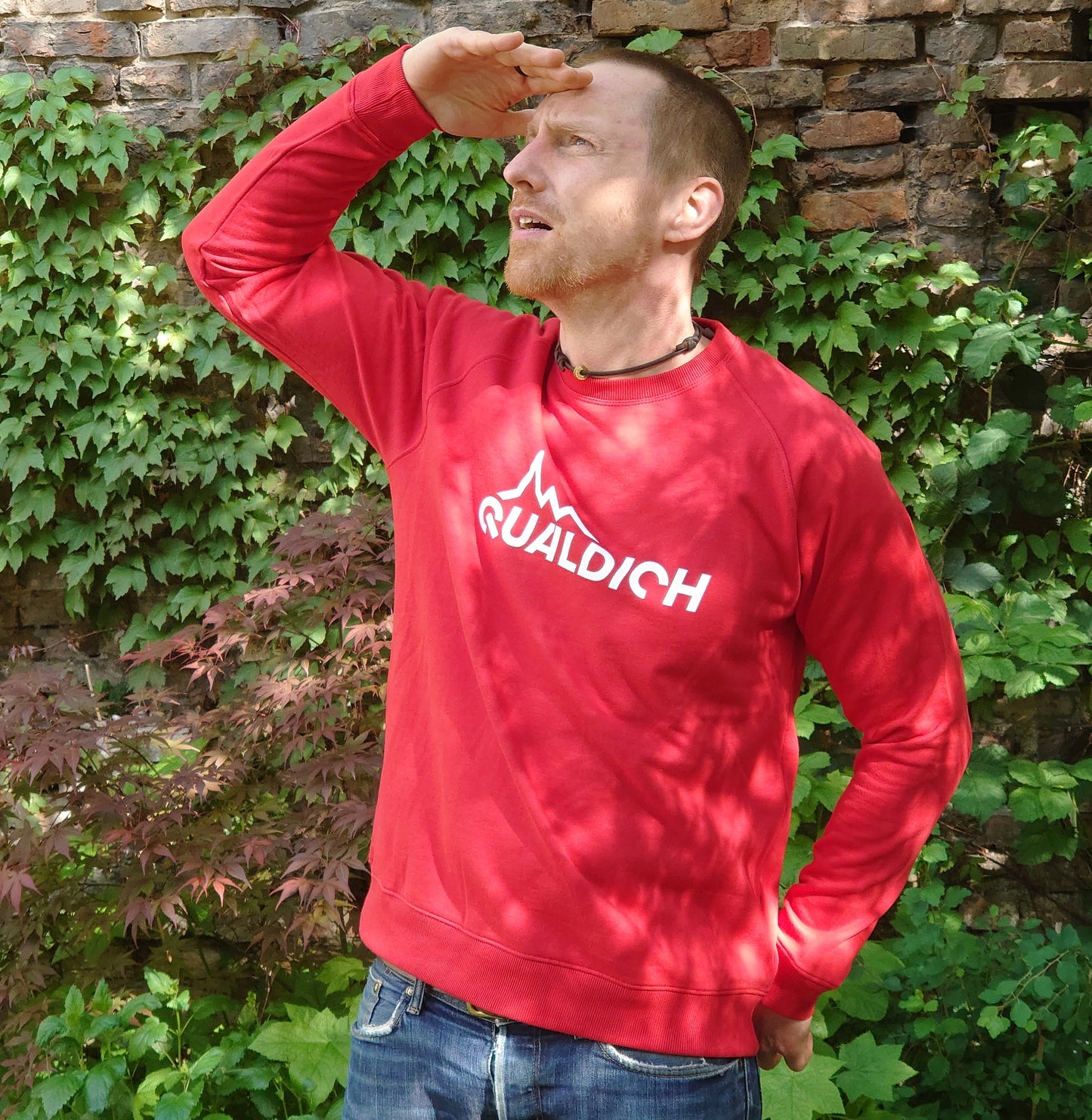 quäldich-Sweatshirt rot