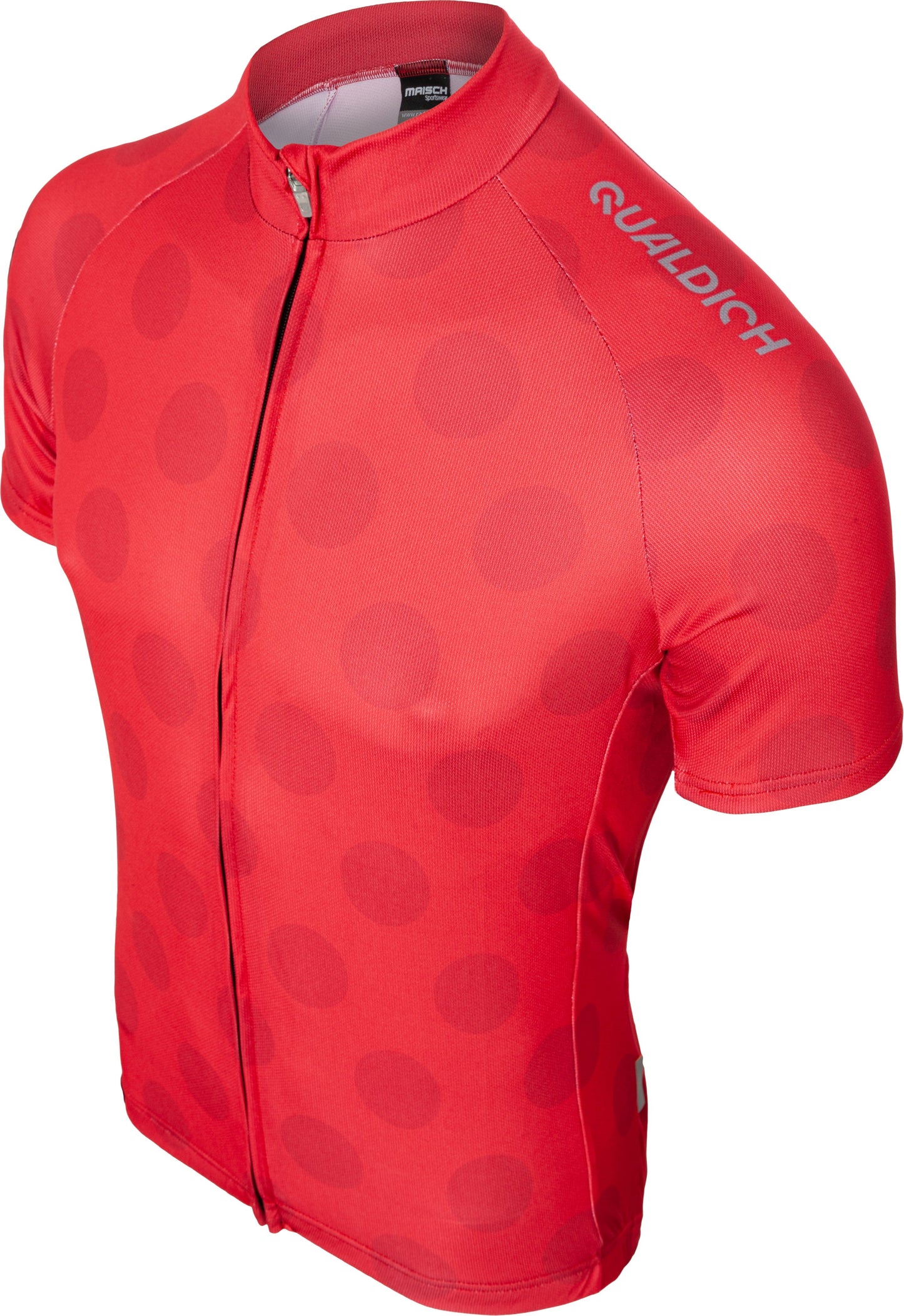 entspanntes rotes Bergtrikot Schulter