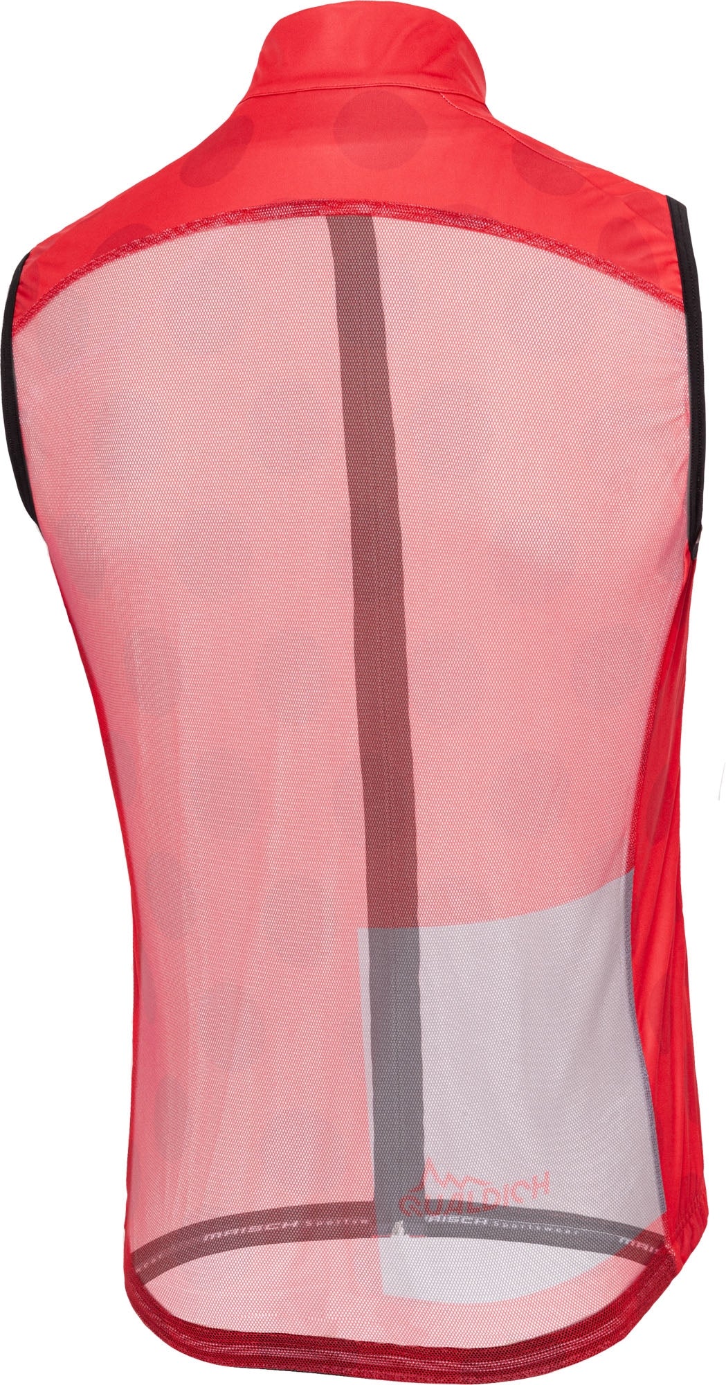 Windweste rotes Bergtrikot hinten