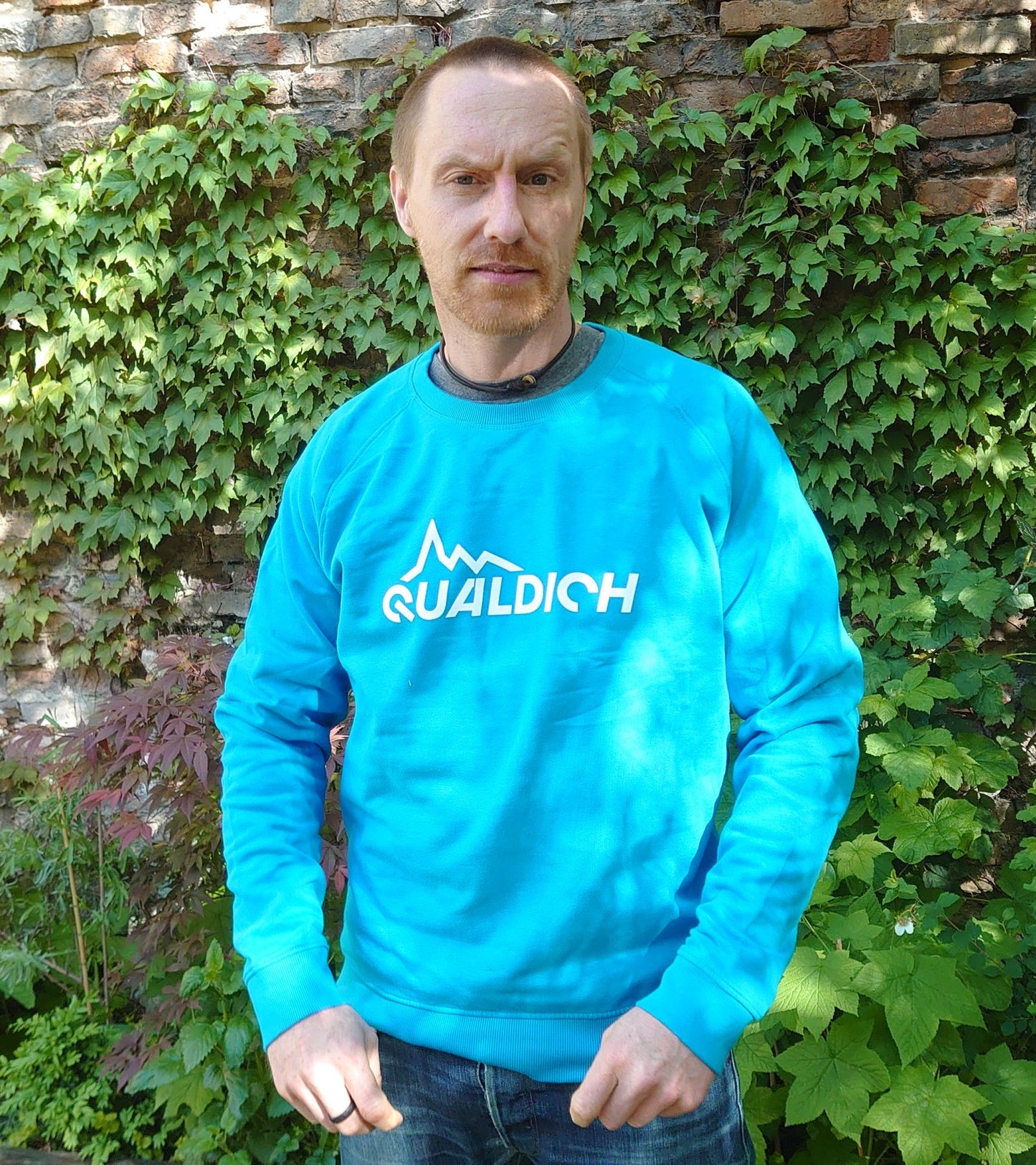 quäldich-Sweatshirt hellblau