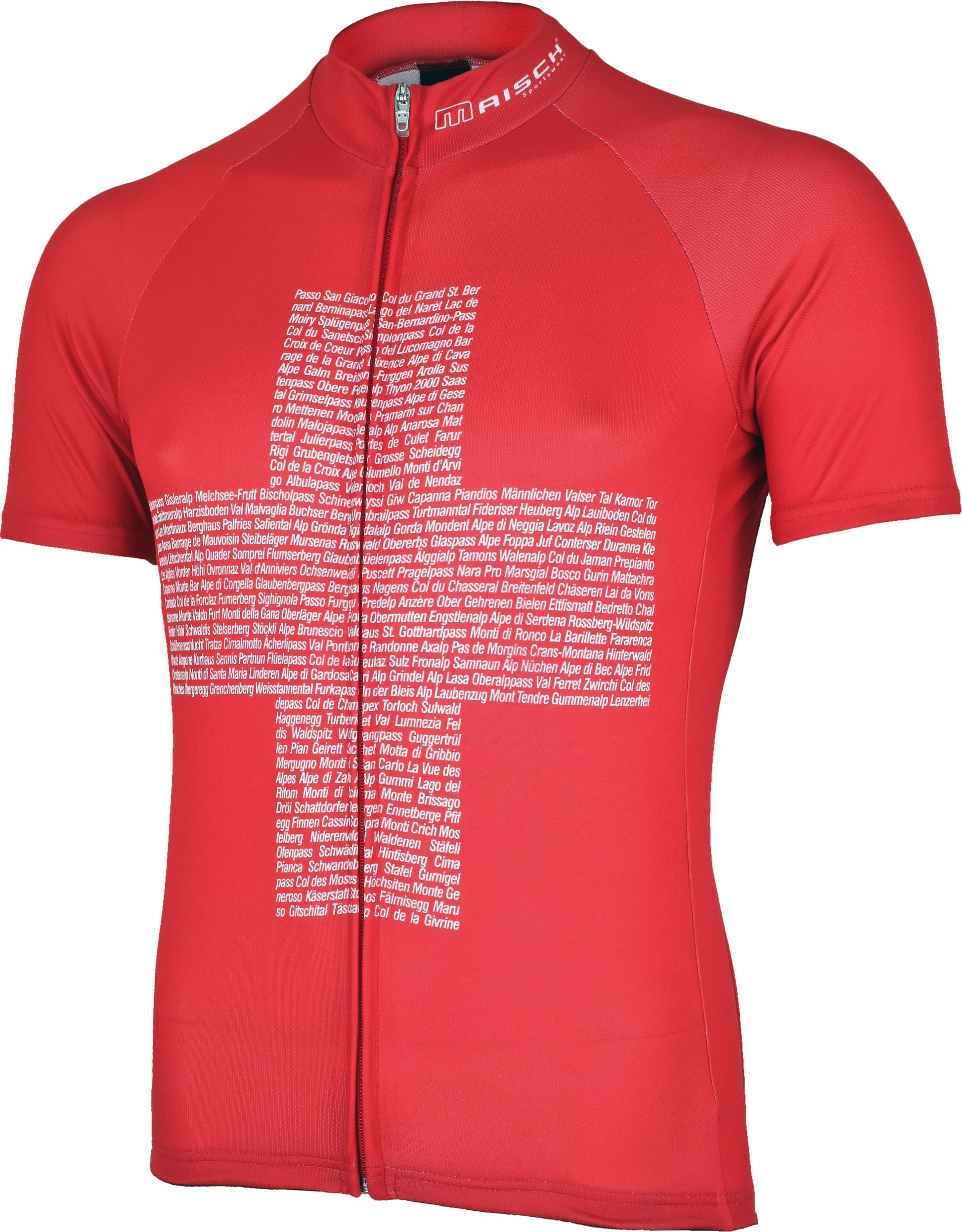 weißes rennrad trikot Sommertrikot Schweizer Kreuz