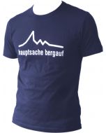 hauptsache bergauf T-Shirt quaeldich.de navy vorne